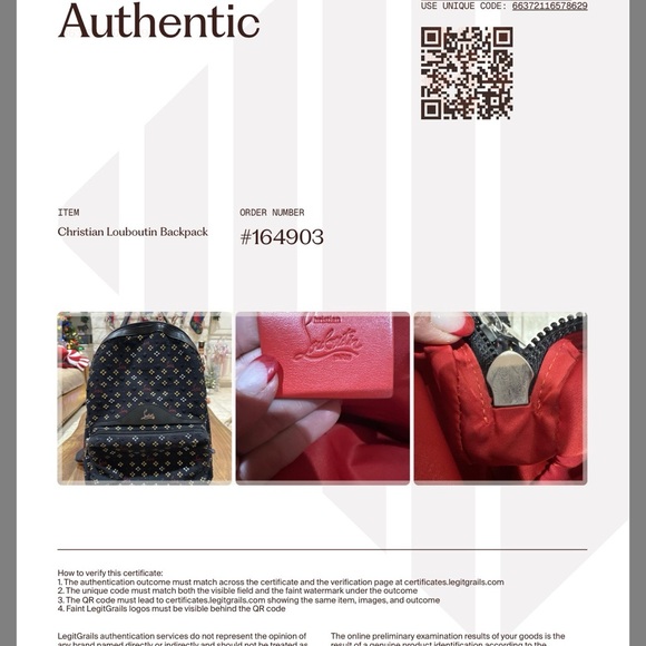 ❌❌SOLD❌❌Christian Louboutin Black and Gold Backpack - Picture 2 of 14